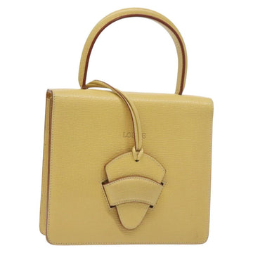 LOEWE Barcelona Hand Bag Leather Yellow Gold Auth 129542