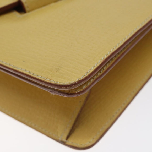 LOEWE Barcelona Hand Bag Leather Yellow Gold Auth 129542