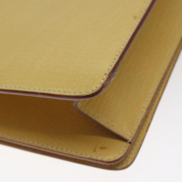 LOEWE Barcelona Hand Bag Leather Yellow Gold Auth 129542