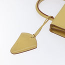 LOEWE Barcelona Hand Bag Leather Yellow Gold Auth 129542-9