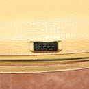LOEWE Barcelona Hand Bag Leather Yellow Gold Auth 129542-20