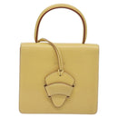 LOEWE Barcelona Hand Bag Leather Yellow Gold Auth 129542-13