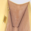 LOEWE Barcelona Hand Bag Leather Yellow Gold Auth 129542-21