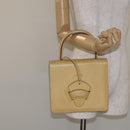 LOEWE Barcelona Hand Bag Leather Yellow Gold Auth 129542-23