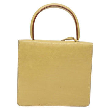 LOEWE Barcelona Hand Bag Leather Yellow Gold Auth 129542 - 0