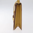 LOEWE Barcelona Hand Bag Leather Yellow Gold Auth 129542-3