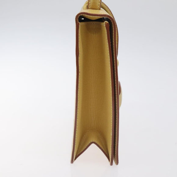 LOEWE Barcelona Hand Bag Leather Yellow Gold Auth 129542