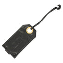 CHANEL COCO Mark Name Tag Lamb Skin Black CC Auth 129545-1