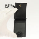 CHANEL COCO Mark Name Tag Lamb Skin Black CC Auth 129545-6