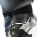 CHANEL COCO Mark Name Tag Lamb Skin Black CC Auth 129545-7