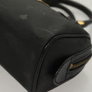 MCM Vicetos Logogram Hand Bag PVC 2way Black Gold Auth 129547-14