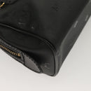 MCM Vicetos Logogram Hand Bag PVC 2way Black Gold Auth 129547-15