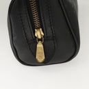 MCM Vicetos Logogram Hand Bag PVC 2way Black Gold Auth 129547-10