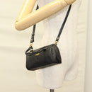 MCM Vicetos Logogram Hand Bag PVC 2way Black Gold Auth 129547-21