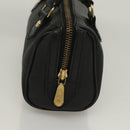 MCM Vicetos Logogram Hand Bag PVC 2way Black Gold Auth 129547-4