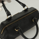 MCM Vicetos Logogram Hand Bag PVC 2way Black Gold Auth 129547-6