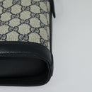 GUCCI GG Supreme Shoulder Bag PVC Navy Gold 001 109 0579 Auth 129552-11