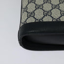 GUCCI GG Supreme Shoulder Bag PVC Navy Gold 001 109 0579 Auth 129552-12