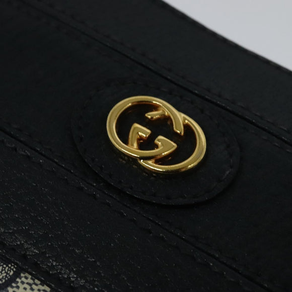 GUCCI GG Supreme Shoulder Bag PVC Navy Gold 001 109 0579 Auth 129552