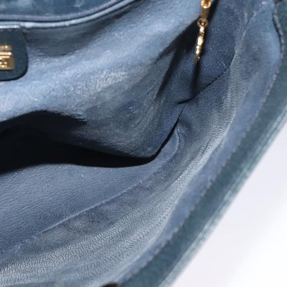 GUCCI GG Supreme Shoulder Bag PVC Navy Gold 001 109 0579 Auth 129552