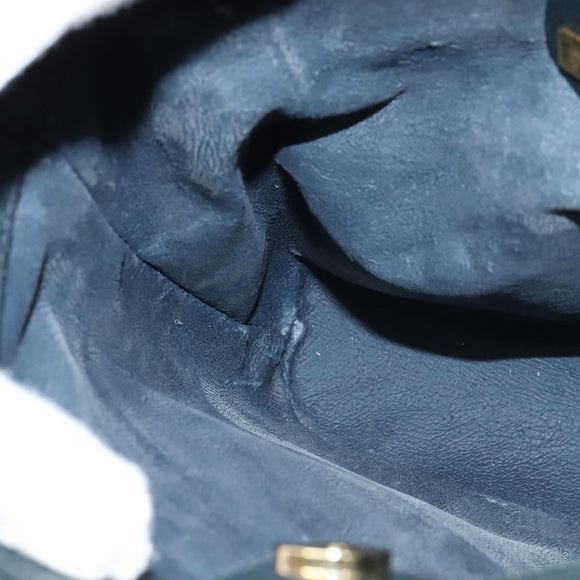 GUCCI GG Supreme Shoulder Bag PVC Navy Gold 001 109 0579 Auth 129552