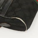 GUCCI GG Canvas Web Sherry Line Shoulder Bag Black Gold Red 010 378 Auth 129553-9