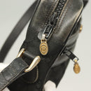 GUCCI GG Canvas Web Sherry Line Shoulder Bag Black Gold Red 010 378 Auth 129553-10