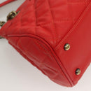 MCM Chain Shoulder Bag Leather Red Auth 129555-12
