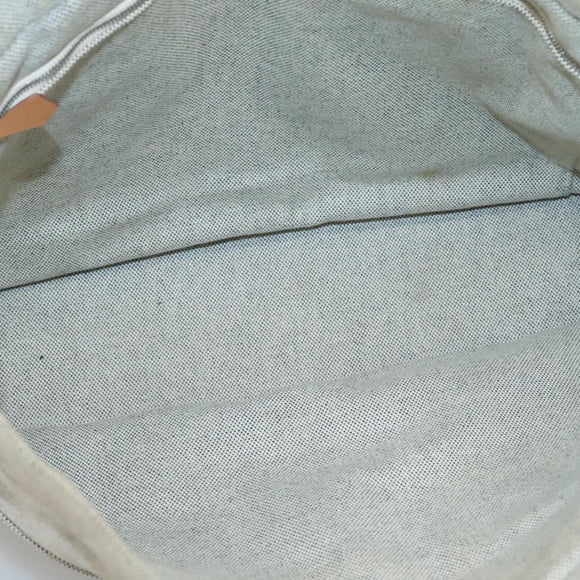 HERMES New Fourre Tout MM Hand Bag Canvas Beige Silver Auth 129568