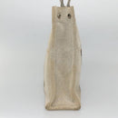 HERMES New Fourre Tout MM Hand Bag Canvas Beige Silver Auth 129568-3