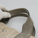 HERMES New Fourre Tout MM Hand Bag Canvas Beige Silver Auth 129568-8