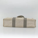 HERMES New Fourre Tout MM Hand Bag Canvas Beige Silver Auth 129568-5