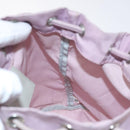 PRADA Pouch Nylon Pink Silver Auth 129576-17