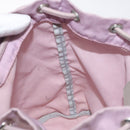 PRADA Pouch Nylon Pink Silver Auth 129576-18