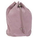 PRADA Pouch Nylon Pink Silver Auth 129576-1