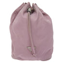 PRADA Pouch Nylon Pink Silver Auth 129576-13