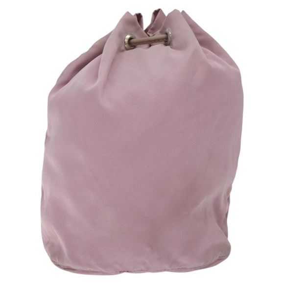 PRADA Pouch Nylon Pink Silver Auth 129576