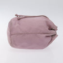 PRADA Pouch Nylon Pink Silver Auth 129576-3