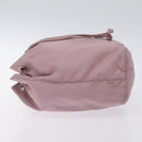 PRADA Pouch Nylon Pink Silver Auth 129576-4