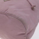 PRADA Pouch Nylon Pink Silver Auth 129576-7
