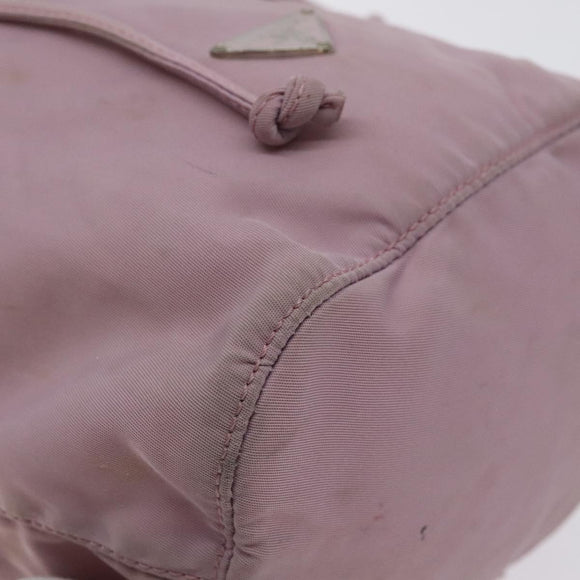 PRADA Pouch Nylon Pink Silver Auth 129576