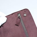 PRADA Pouch Satin Beige Auth 129577-19