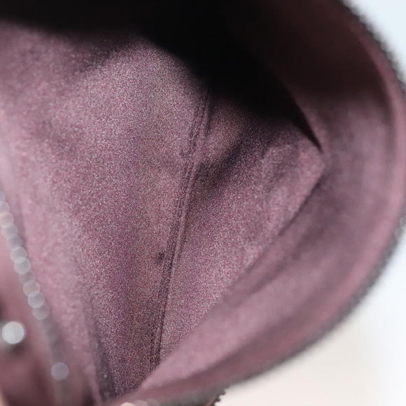 PRADA Pouch Satin Beige Auth 129577