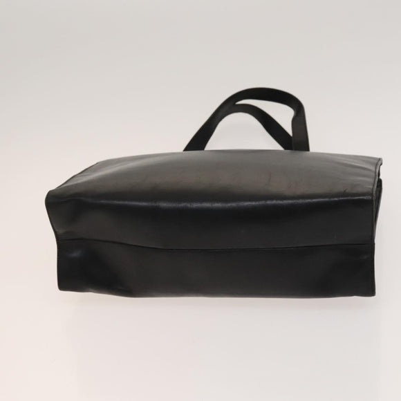 GUCCI Tote Bag PVC Leather 2Set Beige Black gold Auth 129585