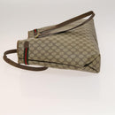 GUCCI Tote Bag PVC Leather 2Set Beige Black gold Auth 129585-4