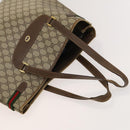 GUCCI Tote Bag PVC Leather 2Set Beige Black gold Auth 129585-5