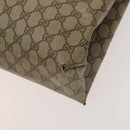 GUCCI Tote Bag PVC Leather 2Set Beige Black gold Auth 129585-8