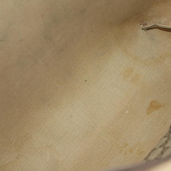 GUCCI Tote Bag PVC Leather 2Set Beige Black gold Auth 129585