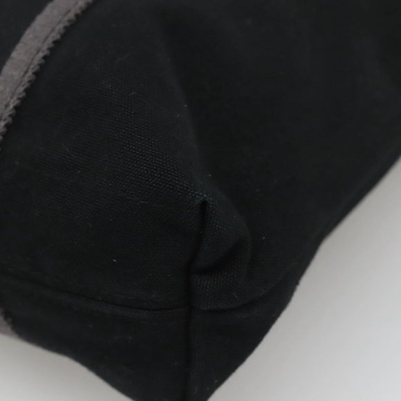 HERMES Fourre Tout Cabas Tote Bag Canvas Black Auth 129600