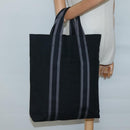 HERMES Fourre Tout Cabas Tote Bag Canvas Black Auth 129600-18